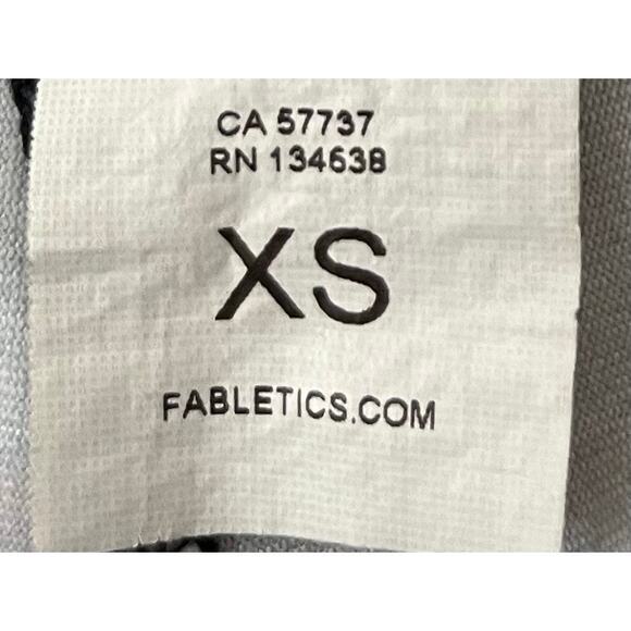 FABLETICS MID-RISE YOGA CROPPED LEGGINGS, WOMENS, XS, BLACK BLUE GREEN PINK ABST - Picture 9 of 10